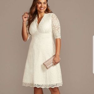 Plus size ivory wedding dress